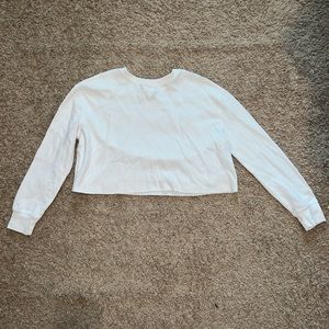 White Cropped Long Sleeve